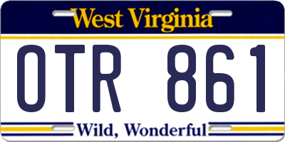 WV license plate OTR861