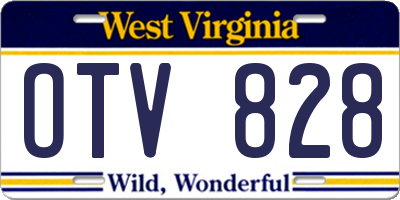 WV license plate OTV828