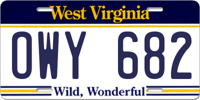 WV license plate OWY682