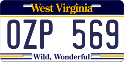WV license plate OZP569