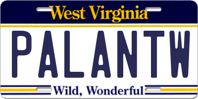 WV license plate PALANTW