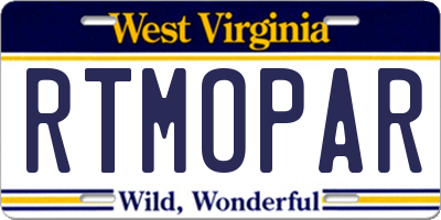 WV license plate RTMOPAR