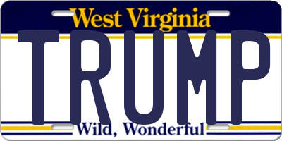 WV license plate TRUMP