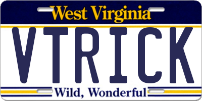 WV license plate VTRICK