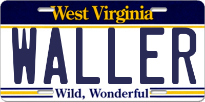 WV license plate WALLER