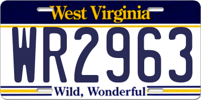 WV license plate WR2963