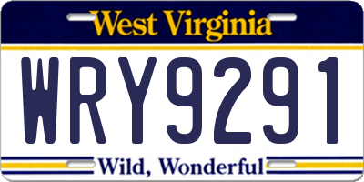 WV license plate WRY9291