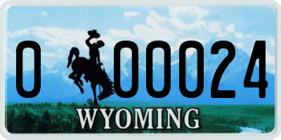 WY license plate 000024