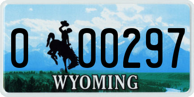 WY license plate 000297