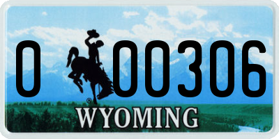 WY license plate 000306