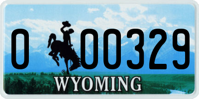 WY license plate 000329