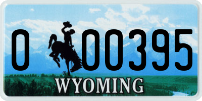 WY license plate 000395