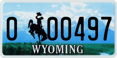 WY license plate 000497