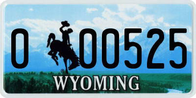 WY license plate 000525