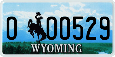 WY license plate 000529