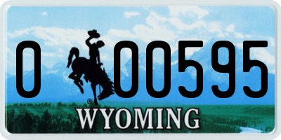 WY license plate 000595