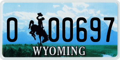 WY license plate 000697