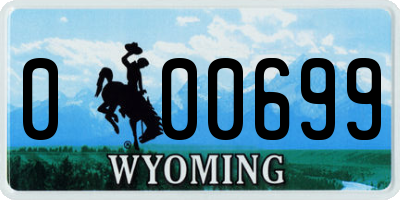 WY license plate 000699