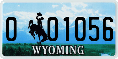 WY license plate 001056