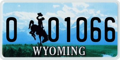WY license plate 001066
