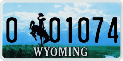 WY license plate 001074