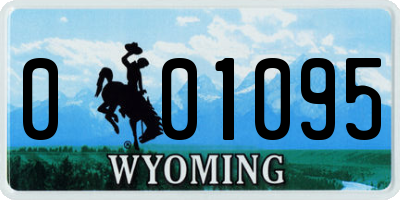 WY license plate 001095