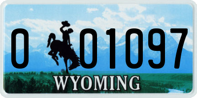 WY license plate 001097