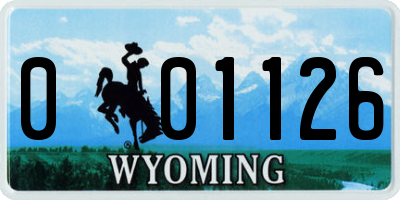 WY license plate 001126