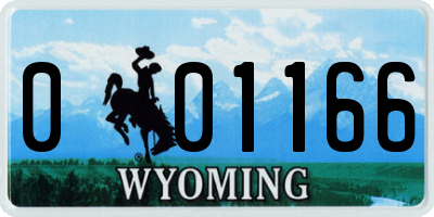 WY license plate 001166