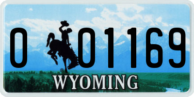 WY license plate 001169