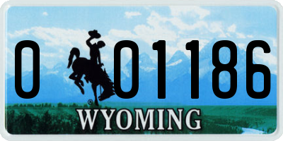 WY license plate 001186