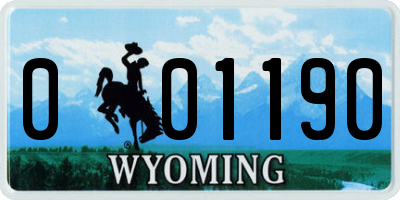 WY license plate 001190