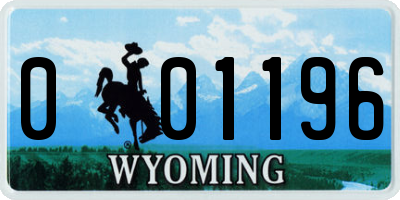 WY license plate 001196