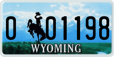 WY license plate 001198