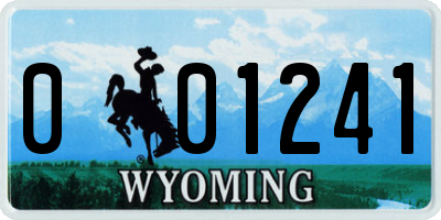 WY license plate 001241