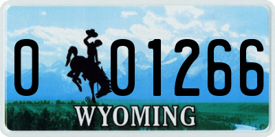 WY license plate 001266