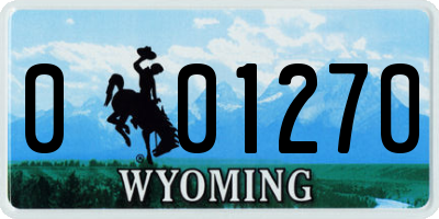 WY license plate 001270