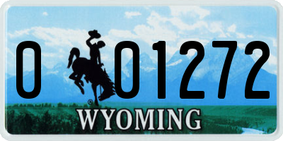 WY license plate 001272