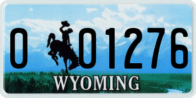 WY license plate 001276