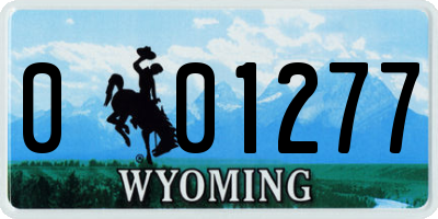 WY license plate 001277