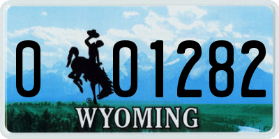 WY license plate 001282