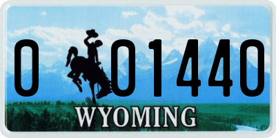 WY license plate 001440