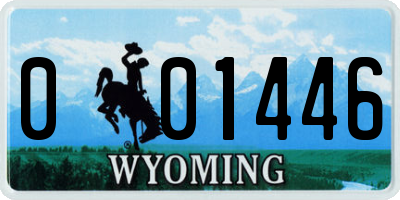 WY license plate 001446
