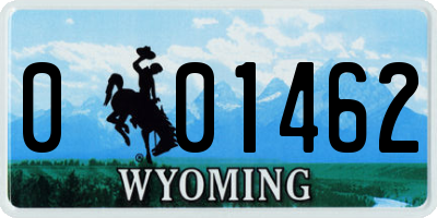 WY license plate 001462