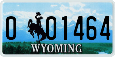 WY license plate 001464