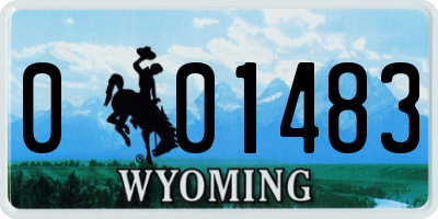 WY license plate 001483