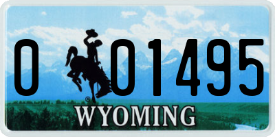 WY license plate 001495