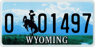 WY license plate 001497