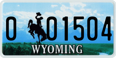 WY license plate 001504