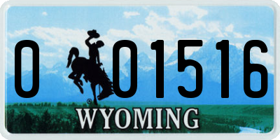 WY license plate 001516